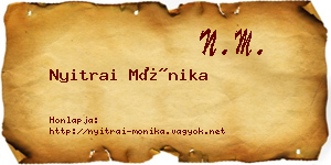 Nyitrai Mónika névjegykártya