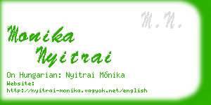 monika nyitrai business card